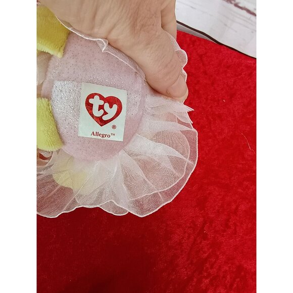 Ty Allegro Yellow Plush Duck Ballerina Dancer Stuffed Animal Toy 9"‎ With Tutu & - Picture 5 of 6